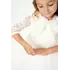 Болеро для дівчинки з мереживними рукавами біле YJ.21.30.014