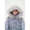 Тепла дитяча куртка з хутряним капюшоном, сірий камуфляж YU.13.13.002