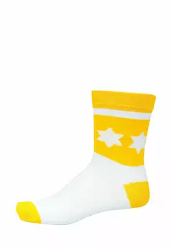 Шкарпетки спортивні біло-жовті YA.05.91.003