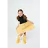 Сукня чорно-жовта з брендовим принтом Cucumboard YJ.22.09.005