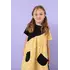 Сукня чорно-жовта з принтом Cucumboard асиметрія YJ.22.09.003