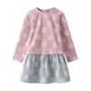 Сукня тепла для дівчинки сіро-рожева Совушка  YU.22.30.007