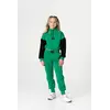 Костюм зелений на флісі з хутряними рукавами та укороченим світшотом YN.22.25.015 Костюм зелений на флісі з хутряними рукавами та укороченим світшотом YN.22.25.015
