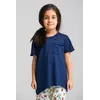Stars Dark Blue футболка для дівчинки з кишенею YA.21.03.004 Stars Dark Blue футболка для дівчинки з кишенею YA.21.03.004