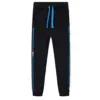 Спортивні штани на флісі, чорні із синіми вставками YU.12.24.003 Спортивні штани на флісі, чорні із синіми вставками YU.12.24.003
