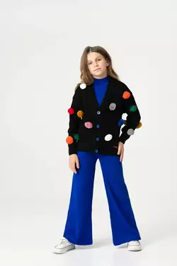 Костюм синій з помпонами YN.22.25.008 Костюм синій з помпонами YN.22.25.008