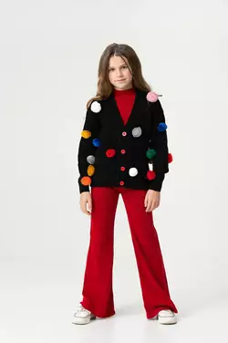 Костюм червоний з помпонами YN.22.25.009 Костюм червоний з помпонами YN.22.25.009