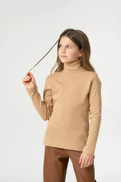 Базовий бежевий гольф для дівчинки YM.01.05.001 Базовий бежевий гольф для дівчинки YM.01.05.001