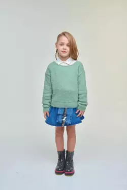 Джинсова спідниця з накладною кишенею YT.22.22.006 Джинсова спідниця з накладною кишенею YT.22.22.006