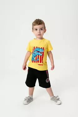 Шорти для хлопчика чорні з червоною блискавкою YJ.11.21.003 Шорти для хлопчика чорні з червоною блискавкою YJ.11.21.003