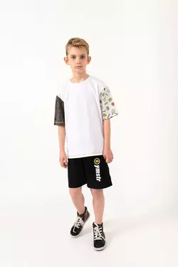 Футболка біла з різними рукавами YE.11.03.006 Футболка біла з різними рукавами YE.11.03.006