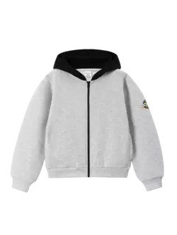Толстовка для хлопчика світло-сіра з чорним капюшоном YU.12.07.002 Толстовка для хлопчика світло-сіра з чорним капюшоном YU.12.07.002