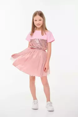Спідниця рожева з фатином для дівчаток YH.22.22.001 Спідниця рожева з фатином для дівчаток YH.22.22.001