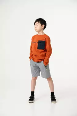 Шорти сірі з салатовою блискавкою для хлопчика YS.11.21.002 Шорти сірі з салатовою блискавкою для хлопчика YS.11.21.002