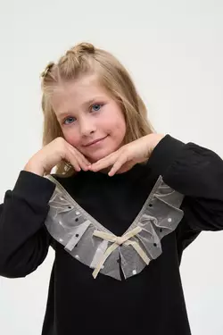 Стильний світшот зі вставкою із фатину YU.22.09.001 Стильний світшот зі вставкою із фатину YU.22.09.001