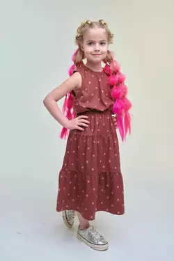 Літня сукня в горох фуксія YT.22.30.005 Літня сукня в горох фуксія YT.22.30.005