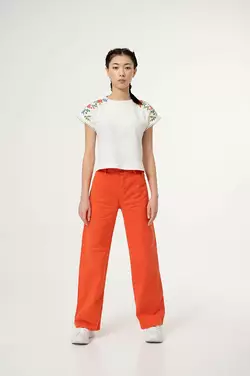 Брюки помаранчеві для дівчат YS.21.23.001 Брюки помаранчеві для дівчат YS.21.23.001