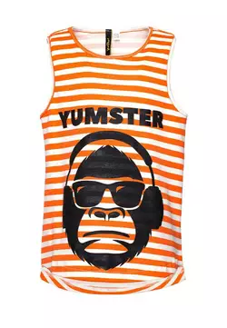 Майка в смужку з принтом Мавпа YE.01.01.001 Майка в смужку з принтом Мавпа YE.01.01.001