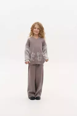 Костюм повсякденний для дівчинки, оливково-сірий YU.22.09.006|YU.22.24.004 Костюм повсякденний для дівчинки, оливково-сірий YU.22.09.006|YU.22.24.004