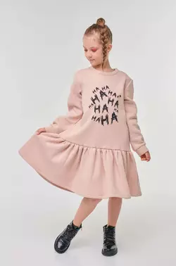 Сукня бежева з принтом HаHaHa H.22.30.005 Сукня бежева з принтом HаHaHa H.22.30.005