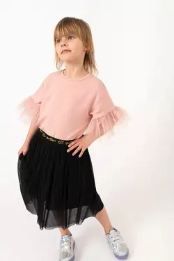 Футболка рожева з рукавами воланами YE.11.21.001 Футболка рожева з рукавами воланами YE.11.21.001
