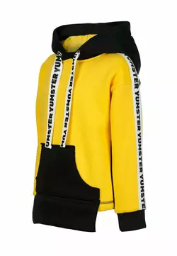 Худі жовто-чорний з тасьмою для дівчинки YC.02.07.001 Худі жовто-чорний з тасьмою для дівчинки YC.02.07.001