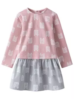 Сукня тепла для дівчинки сіро-рожева Совушка  YU.22.30.007 Сукня тепла для дівчинки сіро-рожева Совушка  YU.22.30.007