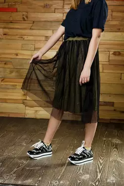 Темно-зелена спідниця з фатином YA.22.22.014 Темно-зелена спідниця з фатином YA.22.22.014