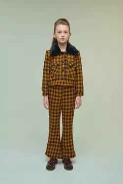 Брючний костюм у клітку карамель YК.22.42.004 Брючний костюм у клітку карамель YК.22.42.004