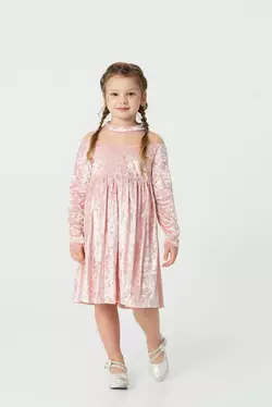 Сукня ошатна з кокеткою пудрова YI.21.30.014 Сукня ошатна з кокеткою пудрова YI.21.30.014