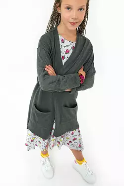 Кофта для дівчинки сірого кольору YA.02.08.003 Кофта для дівчинки сірого кольору YA.02.08.003