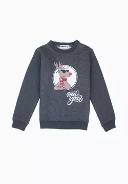 Світшот теплий на флісі з принтом Олень YI.12.09.007 Світшот теплий на флісі з принтом Олень YI.12.09.007