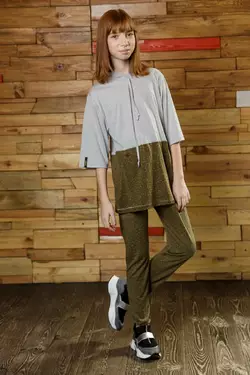 Худі сіро-зеленого кольору YA.11.03.006 Худі сіро-зеленого кольору YA.11.03.006