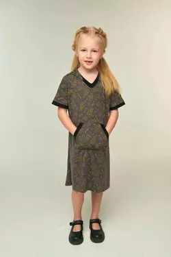 Плаття-худі з фірмовим паттерном "Cheese" YA.22.30.018 Плаття-худі з фірмовим паттерном "Cheese" YA.22.30.018