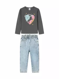 Костюм для дівчинки сірий єдиноріг YU.22.04.001|YU.22.24.001 Костюм для дівчинки сірий єдиноріг YU.22.04.001|YU.22.24.001