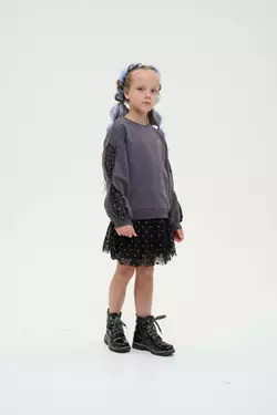 Комплект для дівчинки - світшот та фатинова спідниця чорна YU.22.09.004|YU.22.22.003 Комплект для дівчинки - світшот та фатинова спідниця чорна YU.22.09.004|YU.22.22.003
