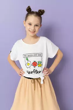 Футболка біла з принтом Yumster YA.11.03.010 Футболка біла з принтом Yumster YA.11.03.010