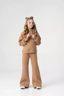 Костюм теплий з брюками палаццо беж YN.22.25.005 Костюм теплий з брюками палаццо беж YN.22.25.005