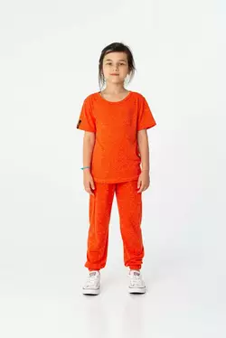 Штани червоний меланж для дівчаток YH.02.24.004 Штани червоний меланж для дівчаток YH.02.24.004