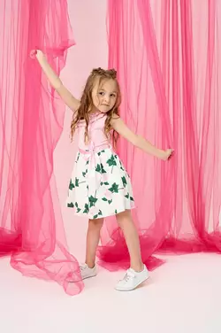 Сарафан із відкритим плечем рожевий + сумочка на ланцюжку YJ.21.30.012 Сарафан із відкритим плечем рожевий + сумочка на ланцюжку YJ.21.30.012