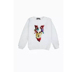 Світшот махра з аплікацією із паєток Олень YI.22.09.002 Світшот махра з аплікацією із паєток Олень YI.22.09.002