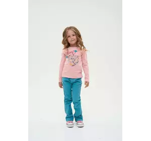 Комплект для дівчинки: рожевий лонгслів та джинси YU.22.04.003|YU.22.24.003