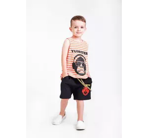 Шорти чорні з принтом Мавпа YE.21.11.002 Шорти чорні з принтом Мавпа YE.21.11.002