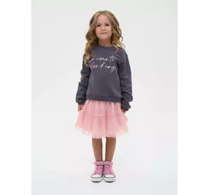 Комплект для дівчинки - сірий світшот та рожева спідниця YU.22.09.005|YU.22.22.004 Комплект для дівчинки - сірий світшот та рожева спідниця YU.22.09.005|YU.22.22.004