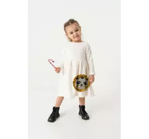 Тепла сукня з довгим рукавом та аплікацією Панда YI.21.30.030 Тепла сукня з довгим рукавом та аплікацією Панда YI.21.30.030