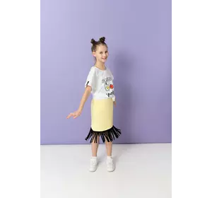 Жовта спідниця з бахромою YA.22.22.011 Жовта спідниця з бахромою YA.22.22.011