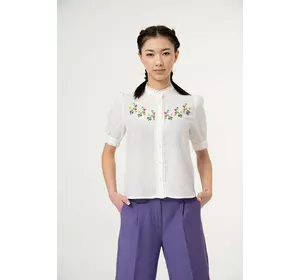 Блуза льняна з вишивкою та застібкою YS.21.30.002 Блуза льняна з вишивкою та застібкою YS.21.30.002