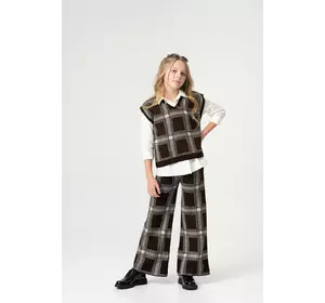 Костюм коричневий трійка клітка YN.22.25.022 Костюм коричневий трійка клітка YN.22.25.022