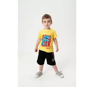 Шорти для хлопчика чорні з червоною блискавкою YJ.11.21.003 Шорти для хлопчика чорні з червоною блискавкою YJ.11.21.003