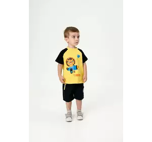 Шорти для хлопчика чорні з жовтою блискавкою YJ.11.21.004 Шорти для хлопчика чорні з жовтою блискавкою YJ.11.21.004